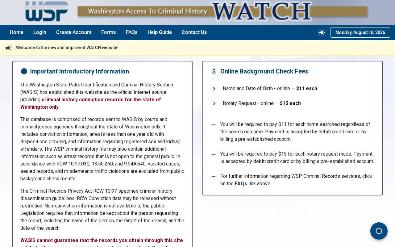 WATCH name search for Mason County criminal history